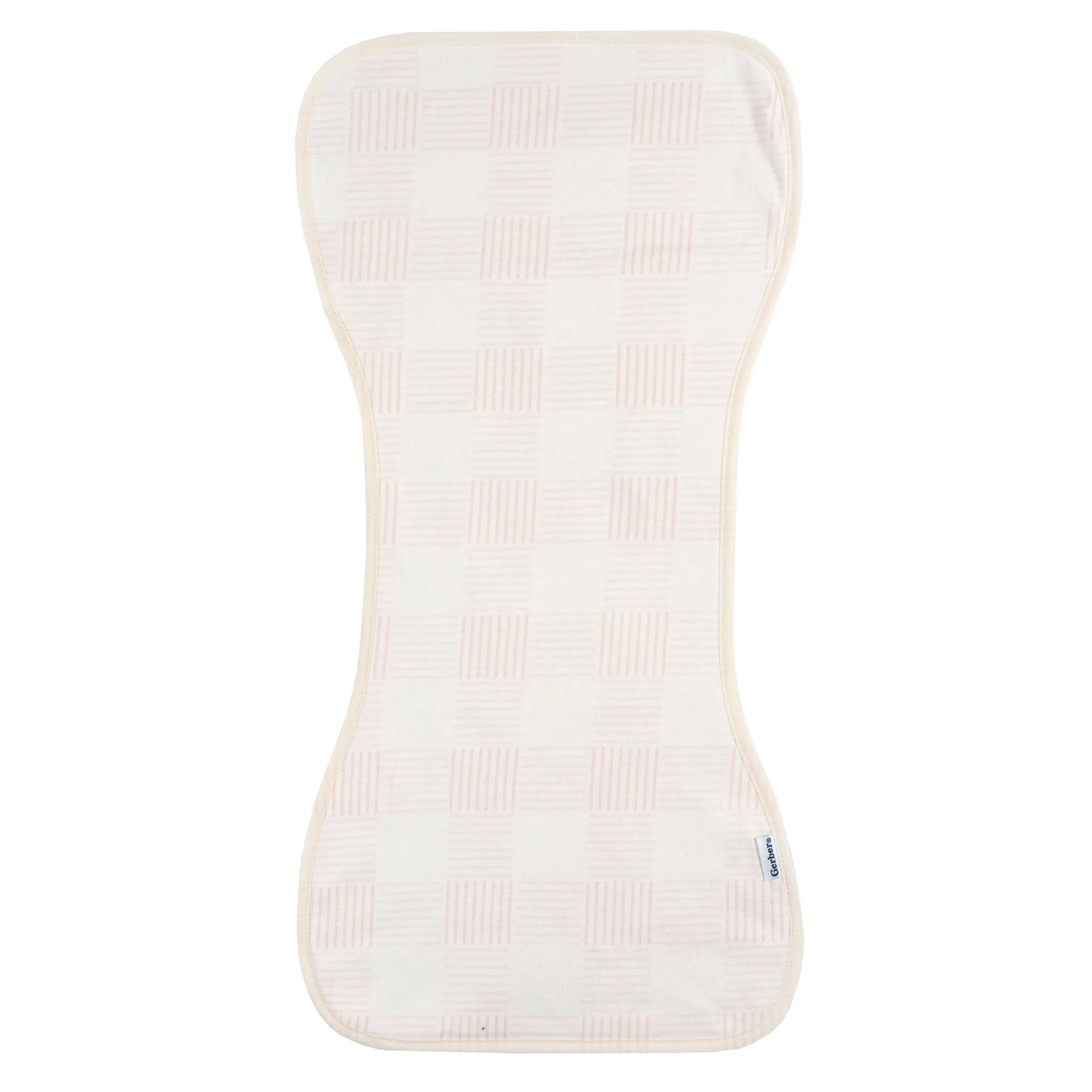 5-Pack Baby Girls Pink Plaid Jersey Burp Cloths