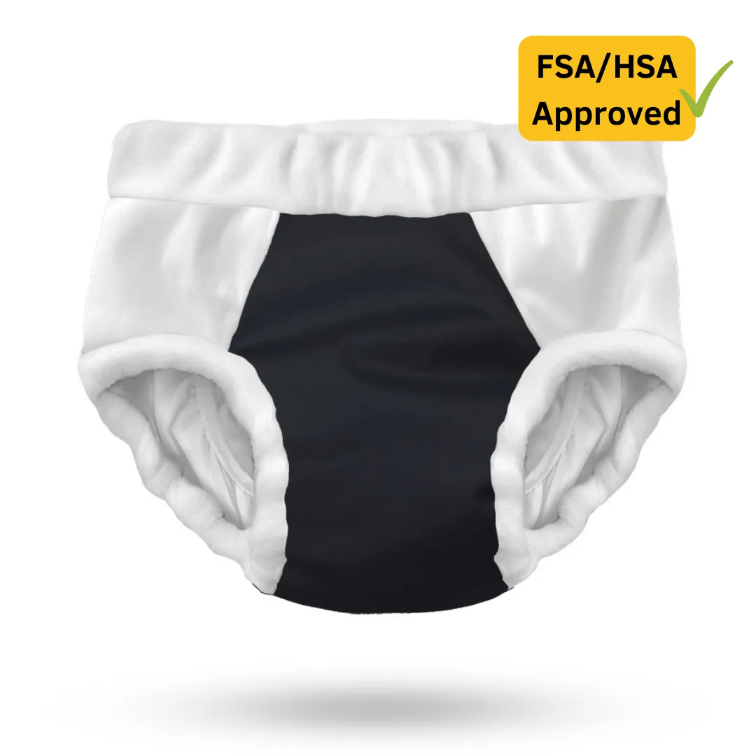 Adult Incontinence Diapers: Lounge Brief in Black