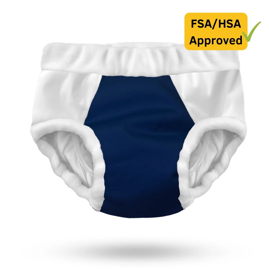 Adult Incontinence Diapers: Lounge Brief in Navy