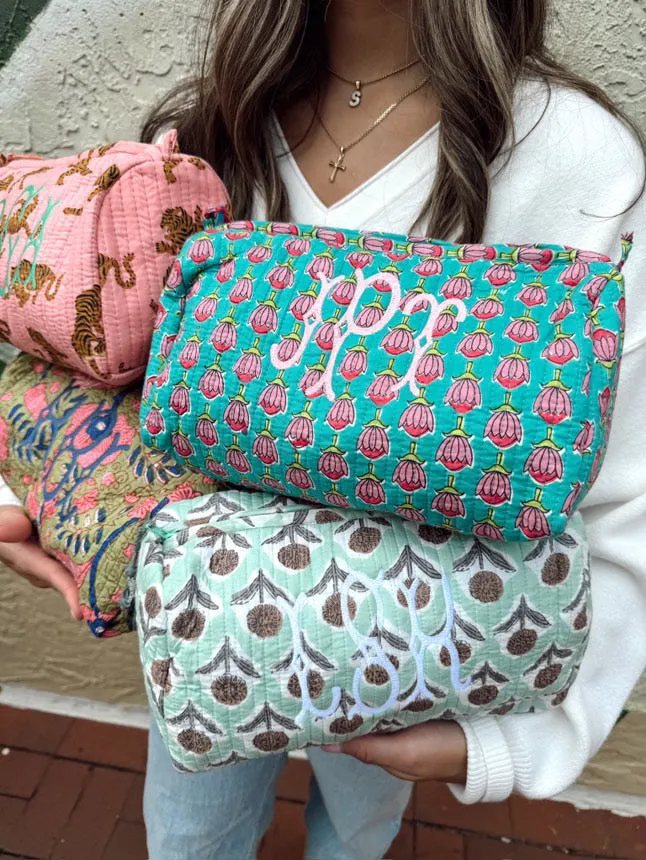 Always Ready To Go Quilted Makeup Bag