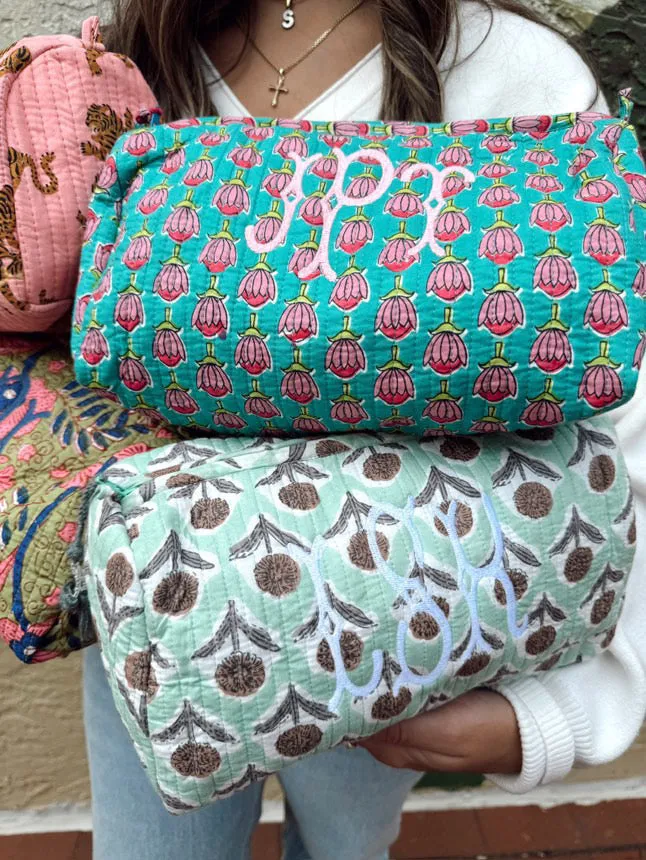 Always Ready To Go Quilted Makeup Bag