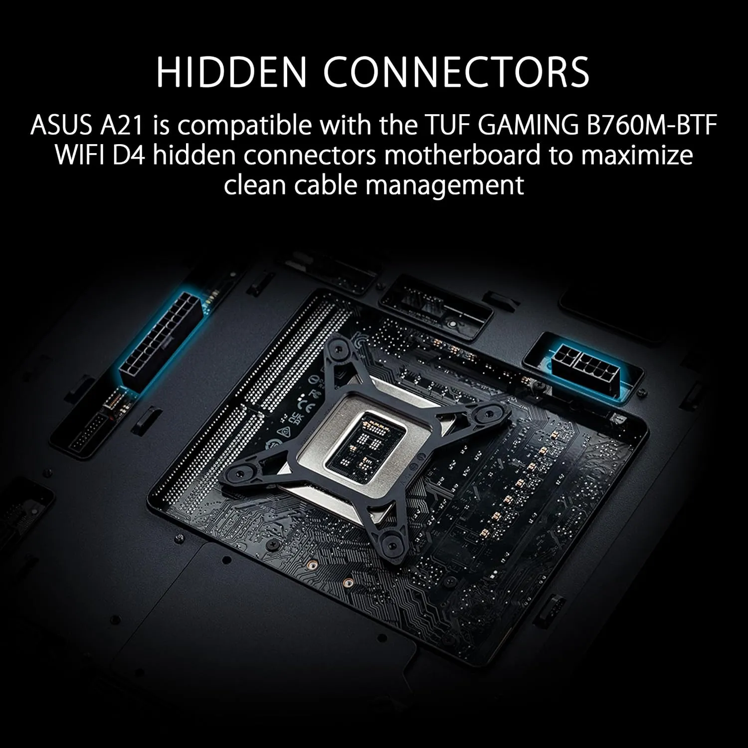 ASUS A21 Tempered Glass Side Panel Micro ATX (mATX) Gaming PC Casing | No Case Fans Included