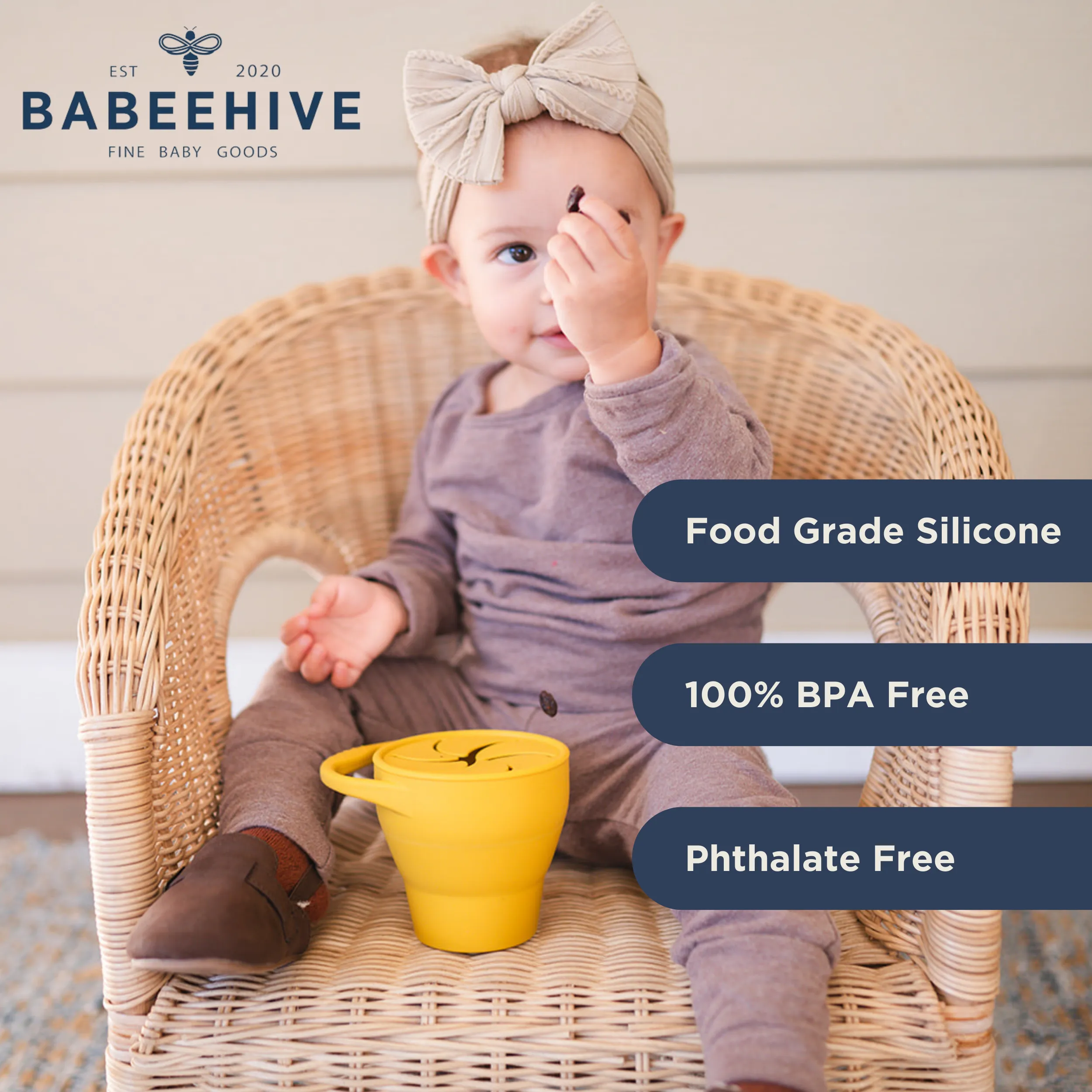 Babeehive Goods Blush Collapsible Snack Cup