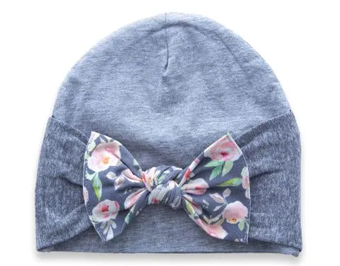 Baby Bling Bows KNOT BEANIE--GREY
