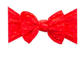 Baby Bling Bows Patterned Knot--Cherry Dot