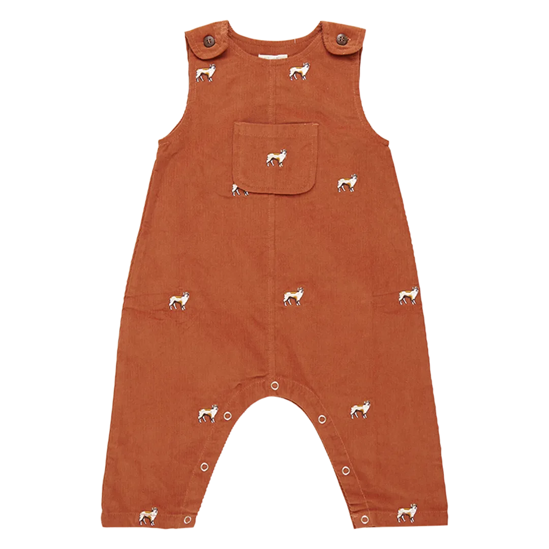 Baby Boys Corduroy Noah Jumper - Dog Embroidery