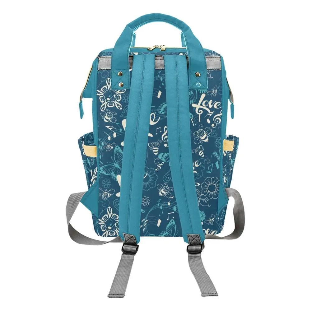 Bees & Butterflies Multifunctional Diaper Backpack Bag