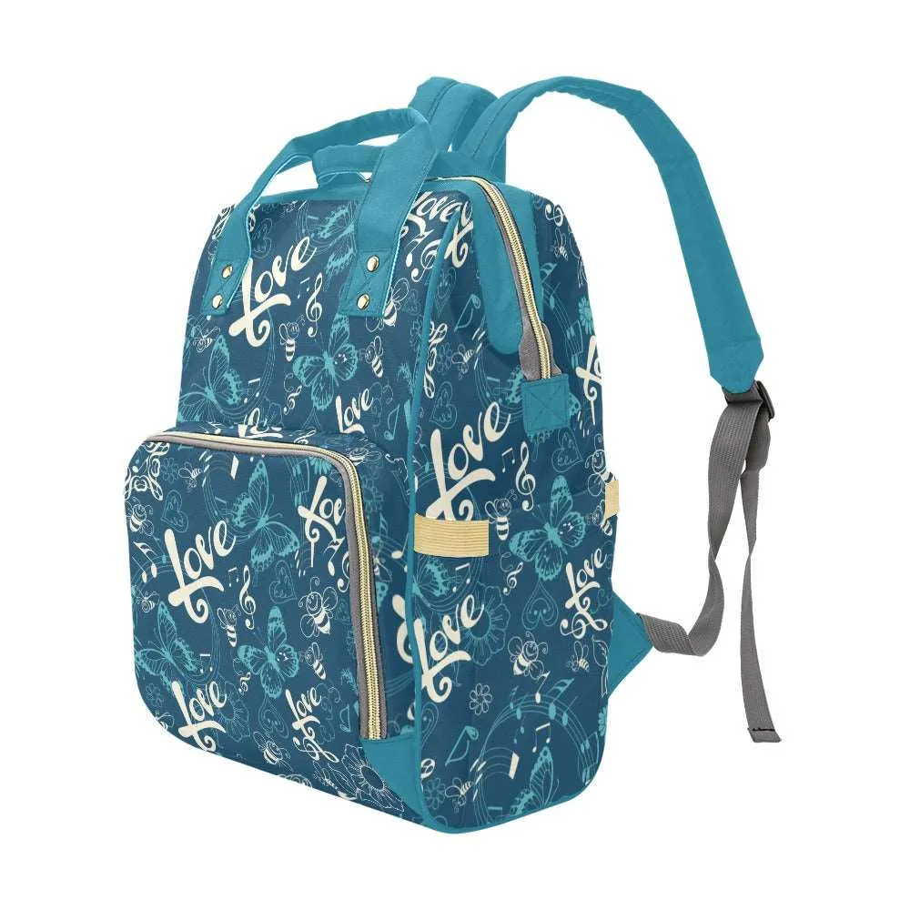 Bees & Butterflies Multifunctional Diaper Backpack Bag