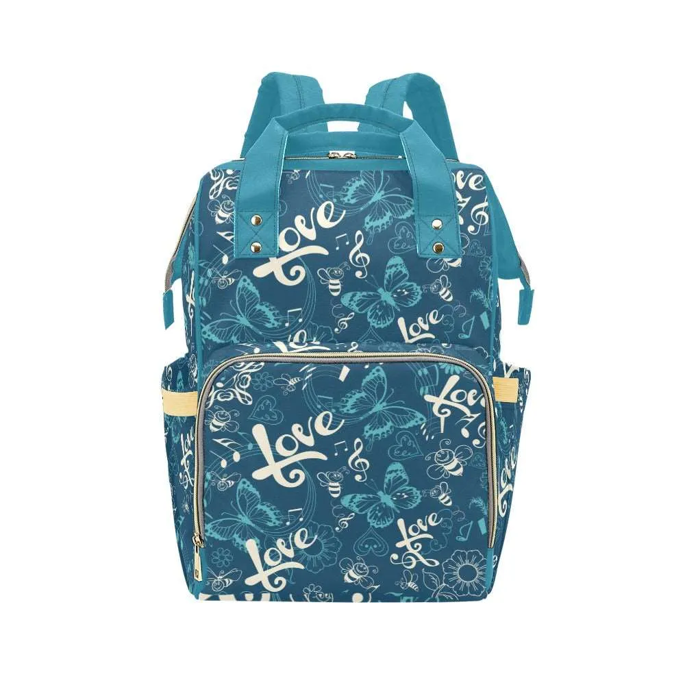 Bees & Butterflies Multifunctional Diaper Backpack Bag