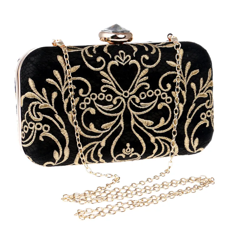 Black & Gold Clutch Bag