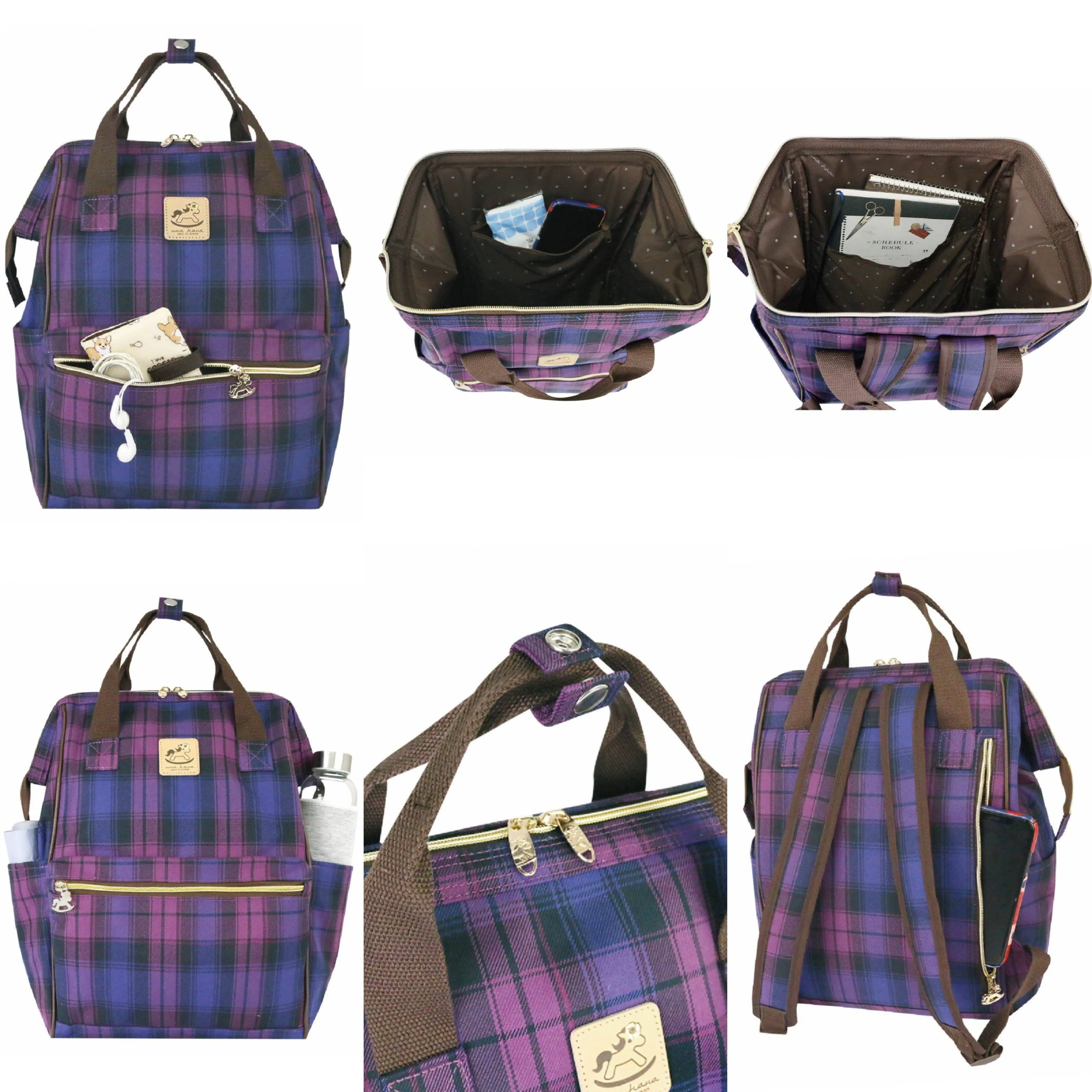 Black Surfing Corgi Large Opening Backpack