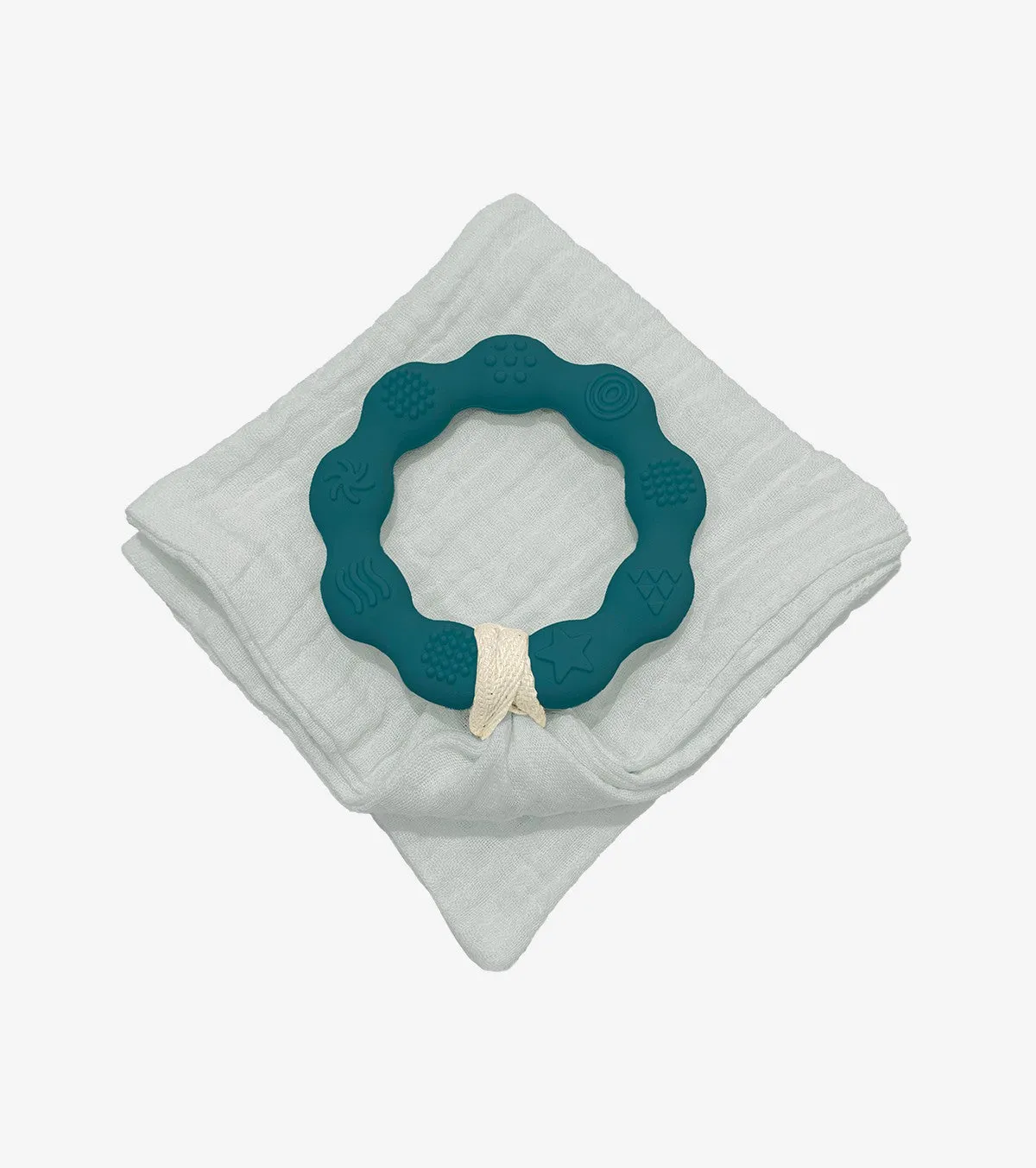 Blue Duck Teething Ring And Diaper