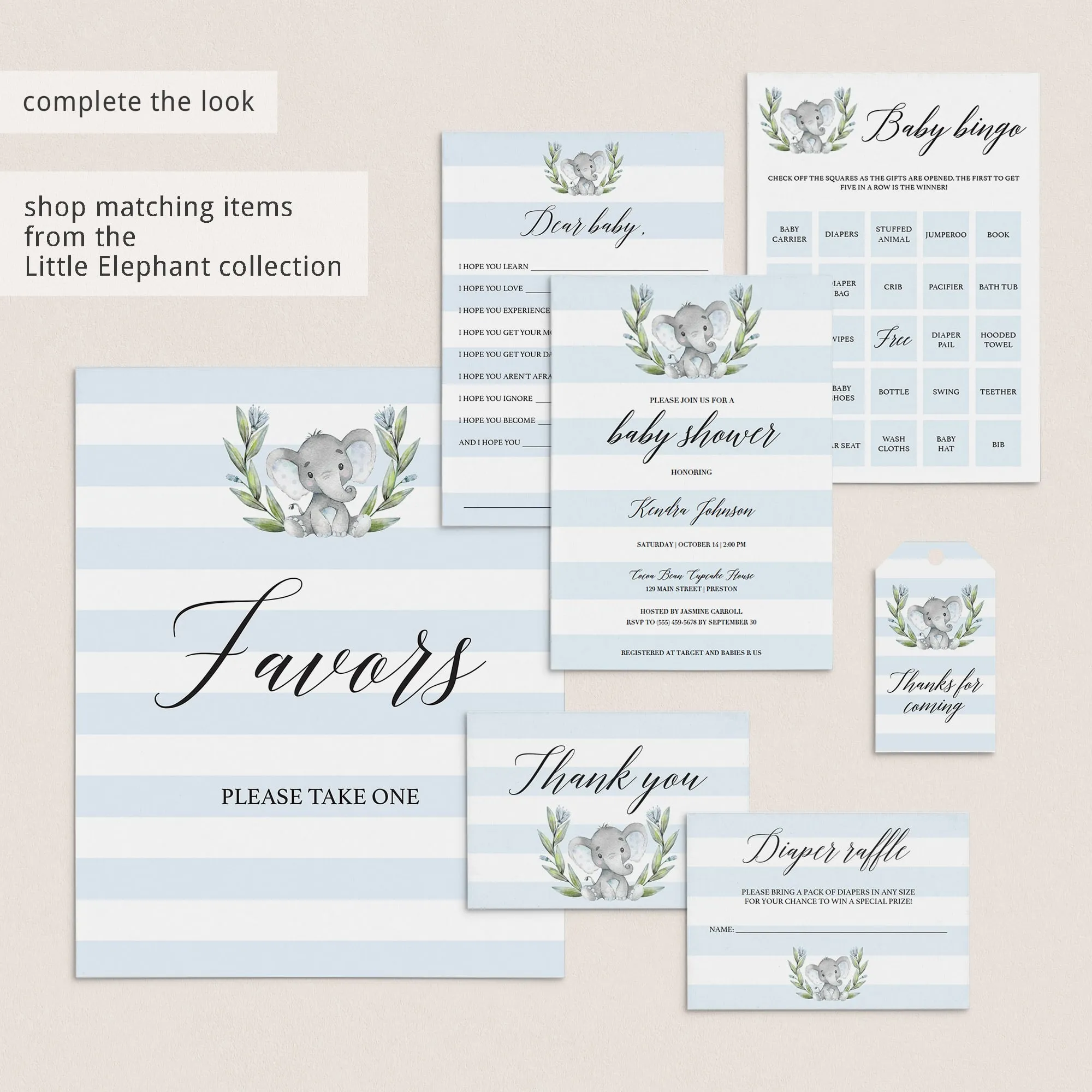 Boy Baby Shower Diaper Thoughts Game Printable