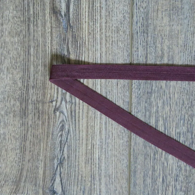 Burgundy Fold Over Elastic Trim