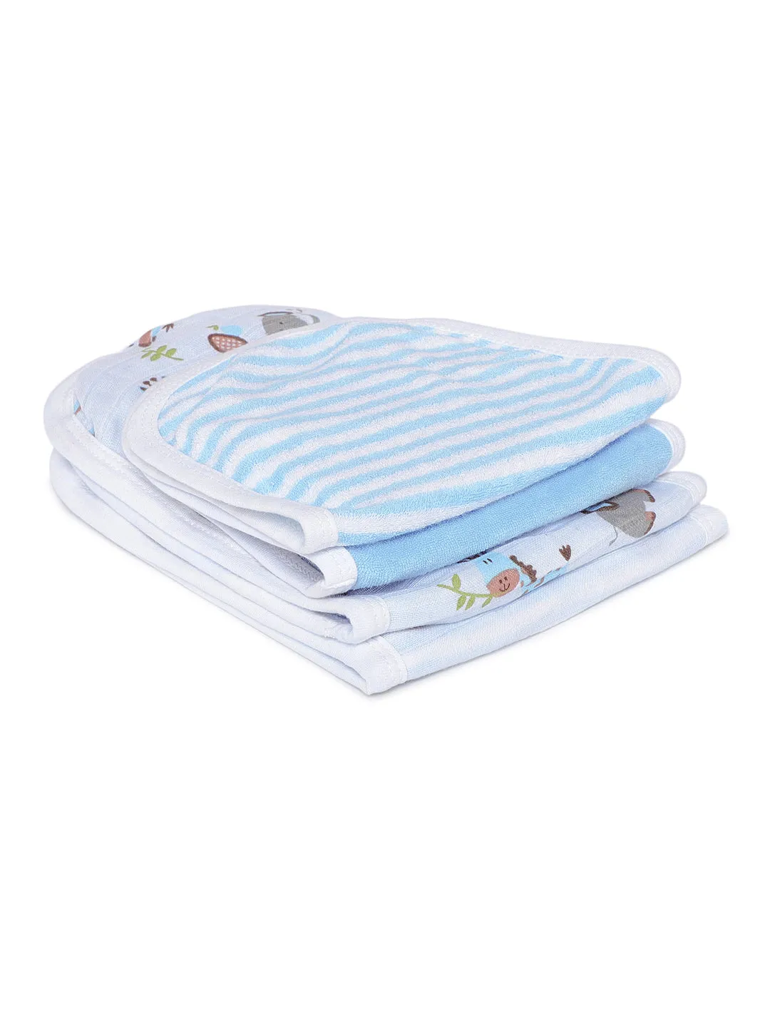 Burpy - Terry Muslin - 4Pc Set - Blue