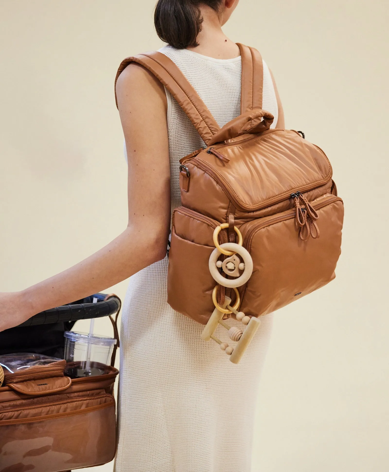 Caraa Baby Bag Nylon Medium in Clay