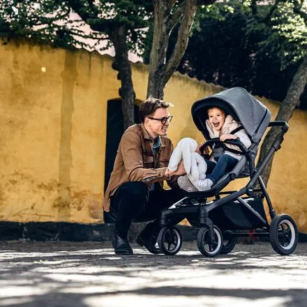 Chariot Smooth Thule, Gray Melange/Black