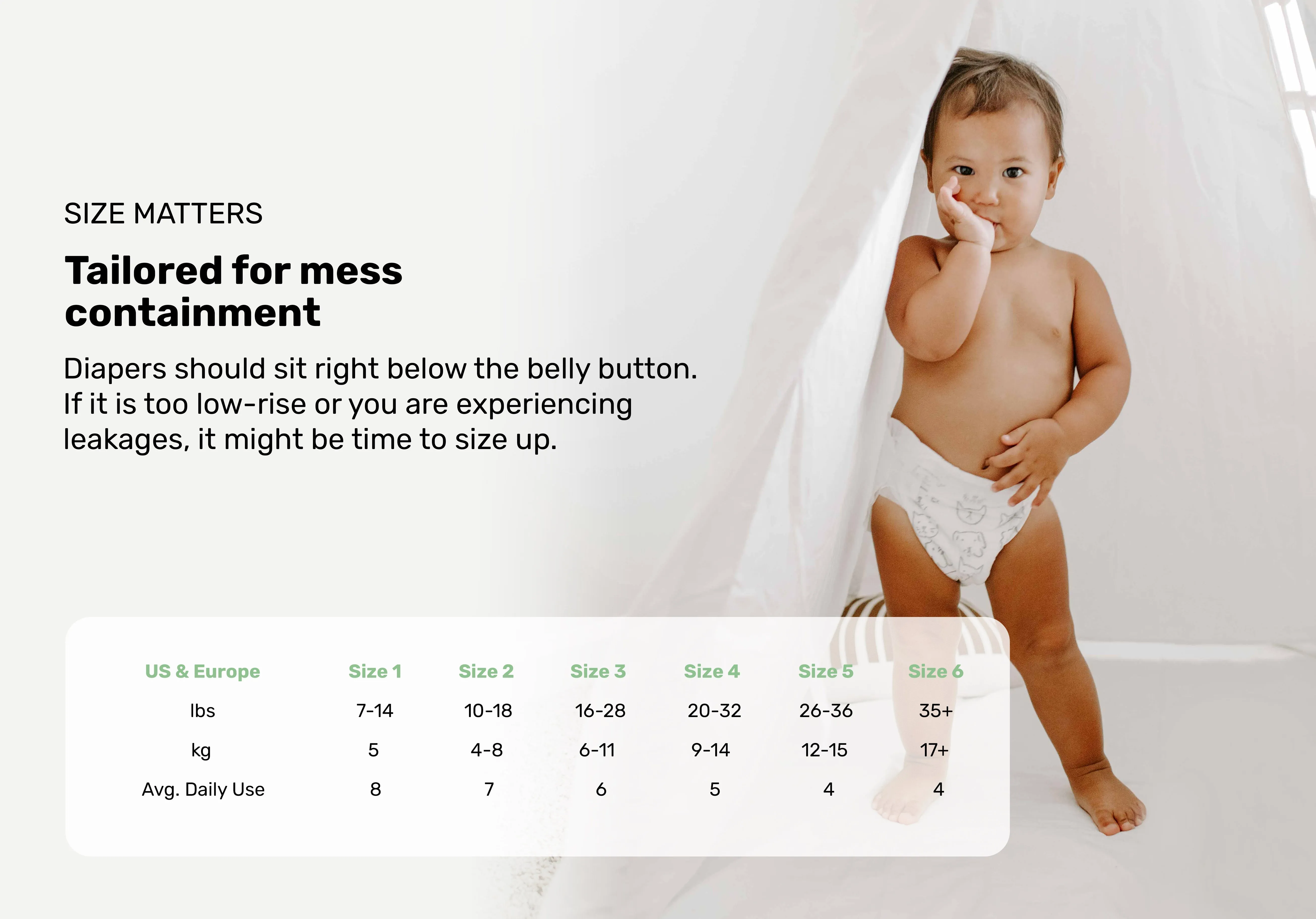 Clear Dry™ Natural Disposable Diapers (Size 1)