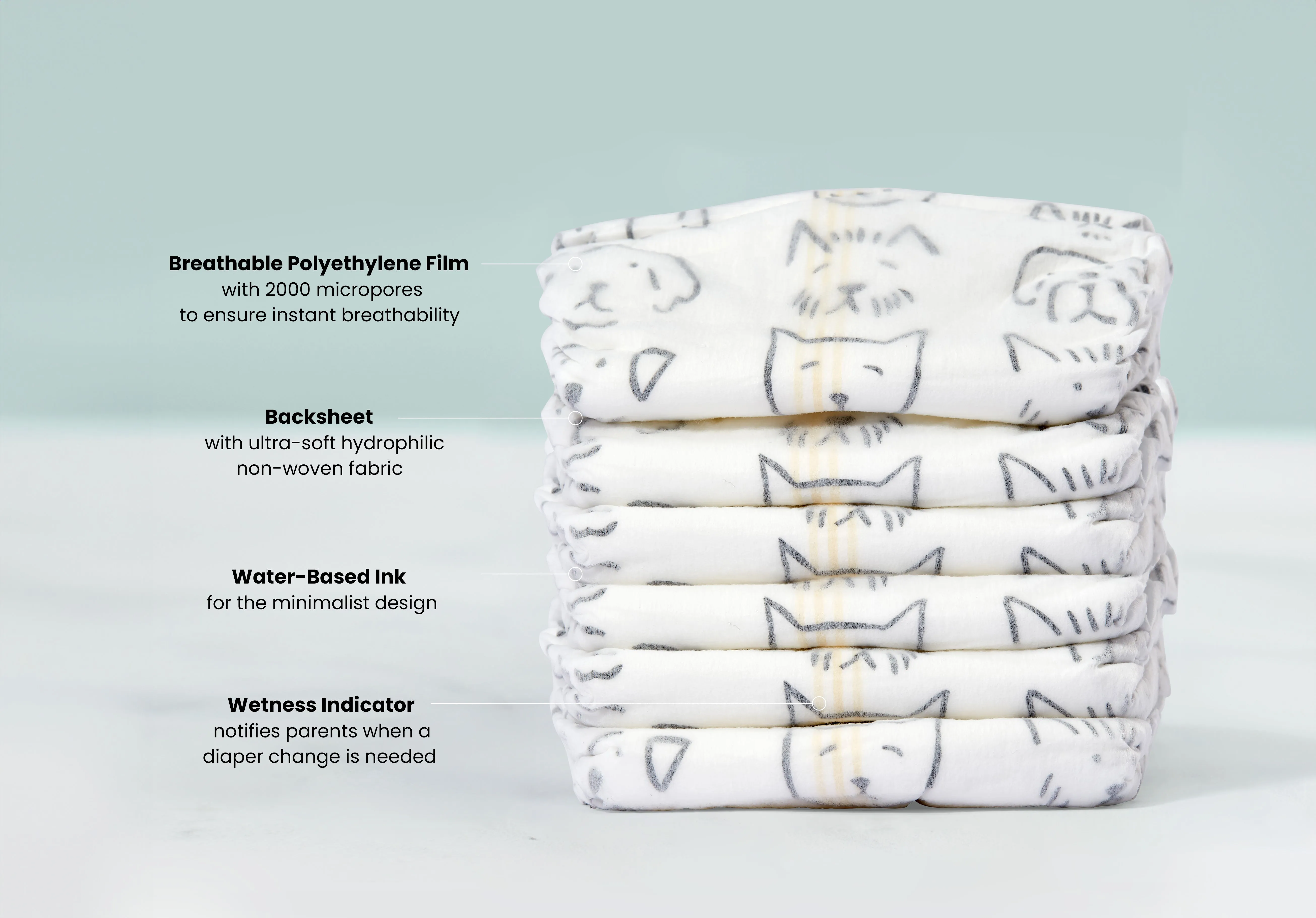 Clear Dry™ Natural Disposable Diapers (Size 1)