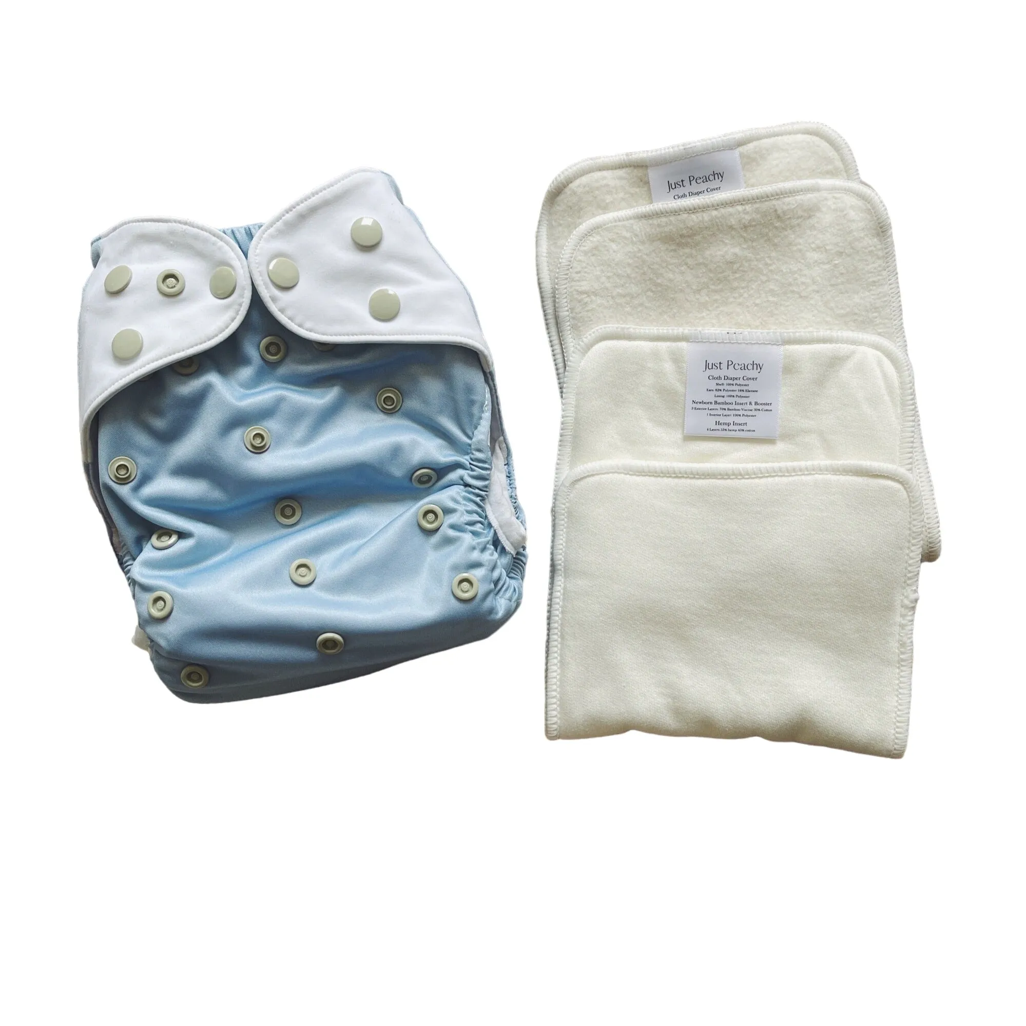 Cloth Diapers - Nature Collection - Single Diaper Set   Inserts