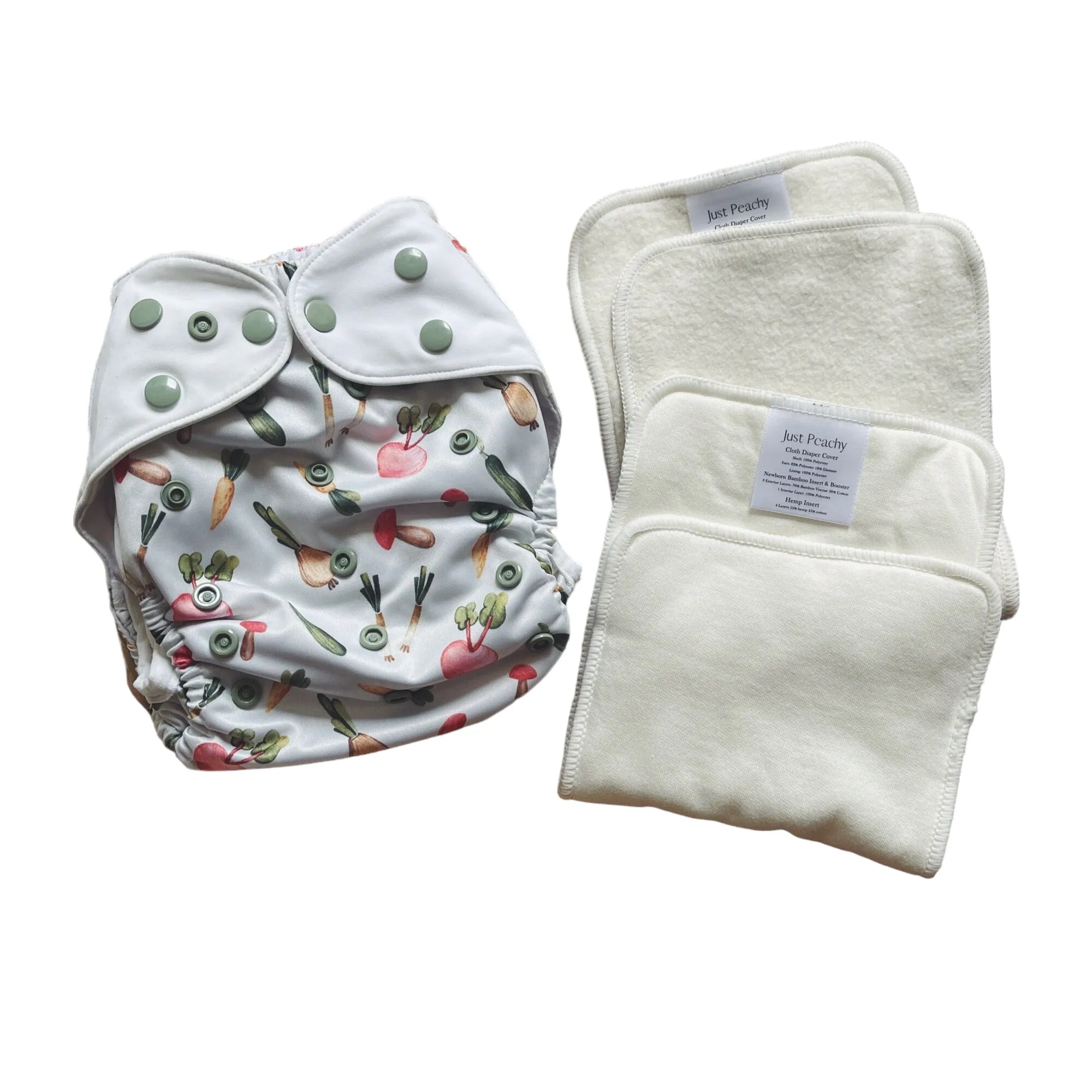 Cloth Diapers - Nature Collection - Single Diaper Set   Inserts