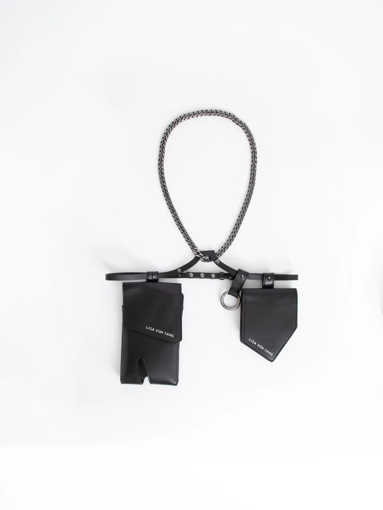 Corset Multi-Pouch Bag in Black