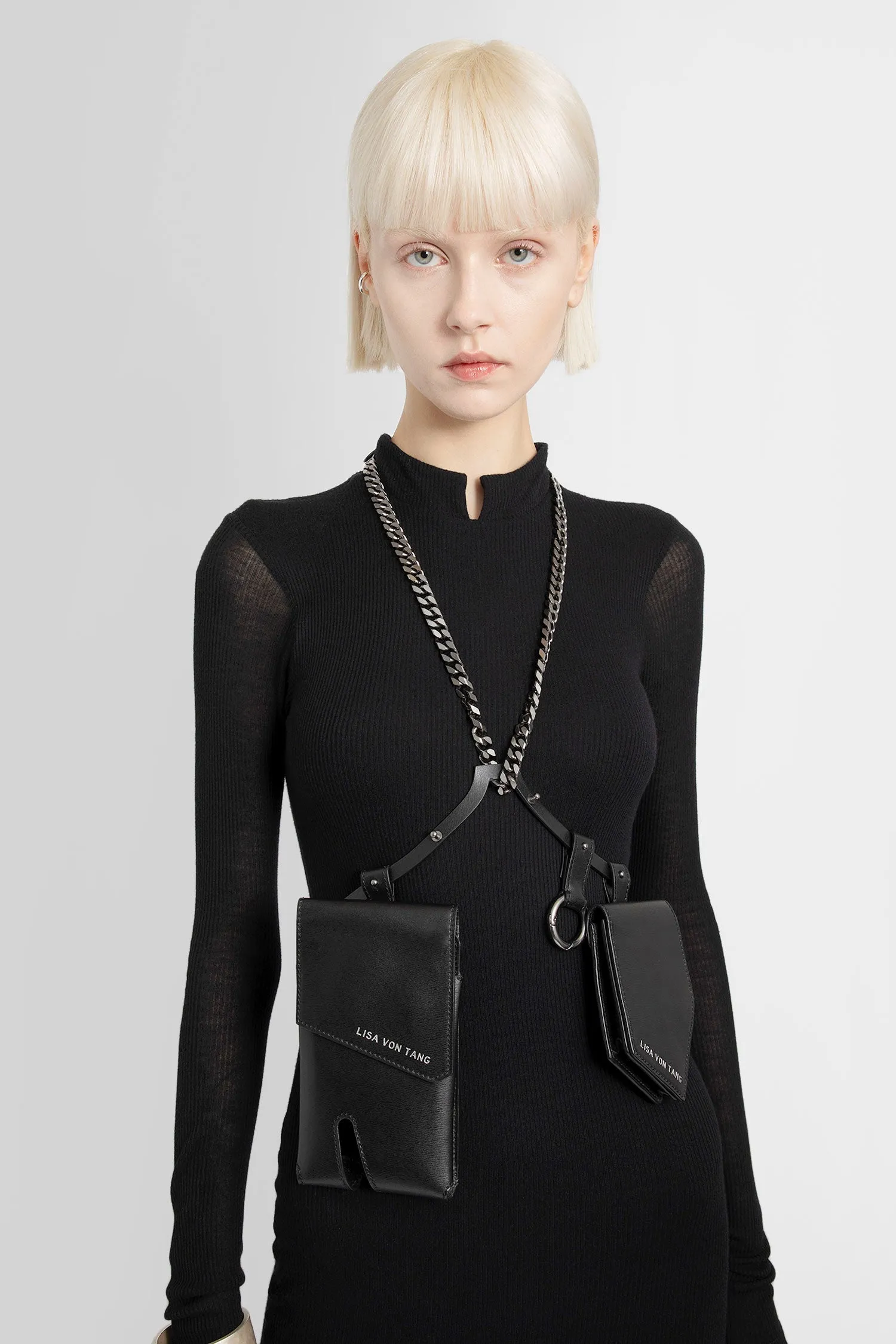 Corset Multi-Pouch Bag in Black
