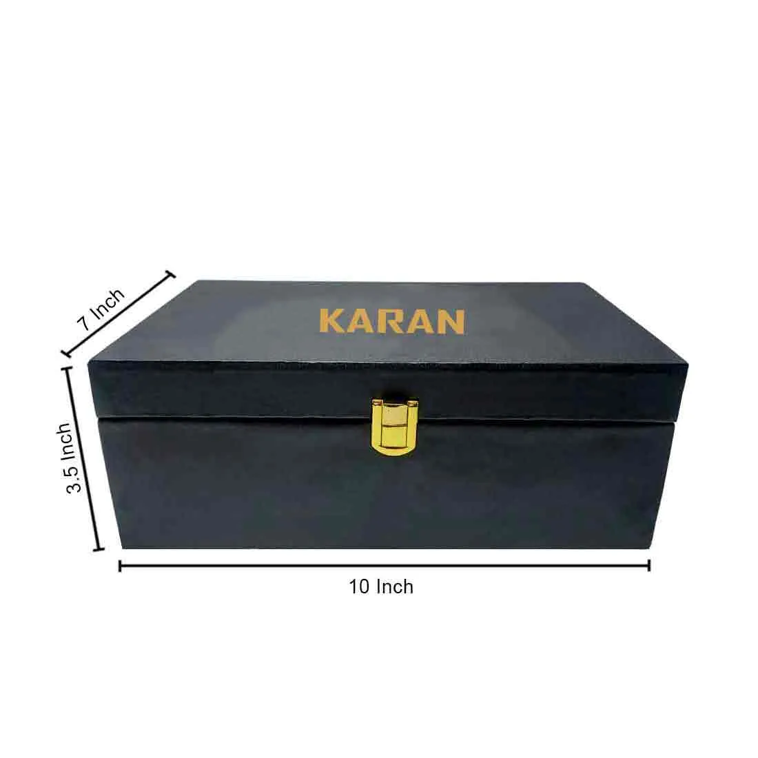 Custom Gift Boxes with Name Vegan Leather Box for Men Women - Add Name