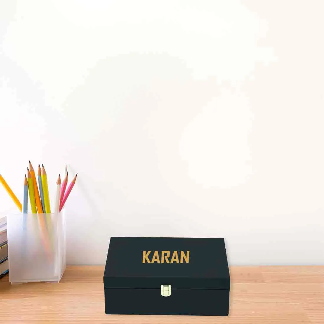 Custom Gift Boxes with Name Vegan Leather Box for Men Women - Add Name