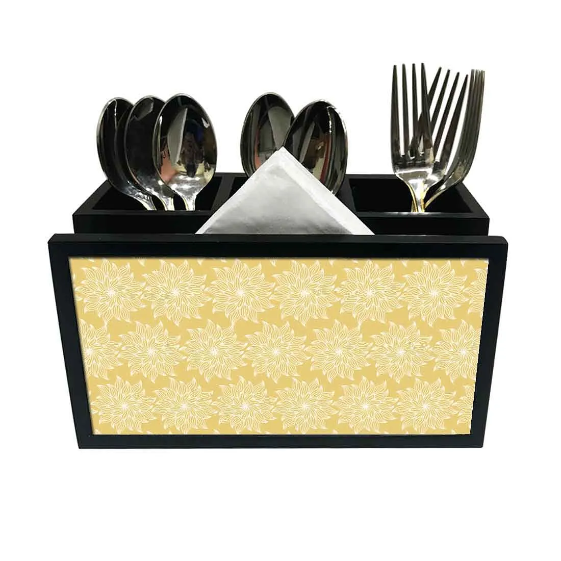 Cutlery Tissue Holder Napkin Stand -  Floral Design
