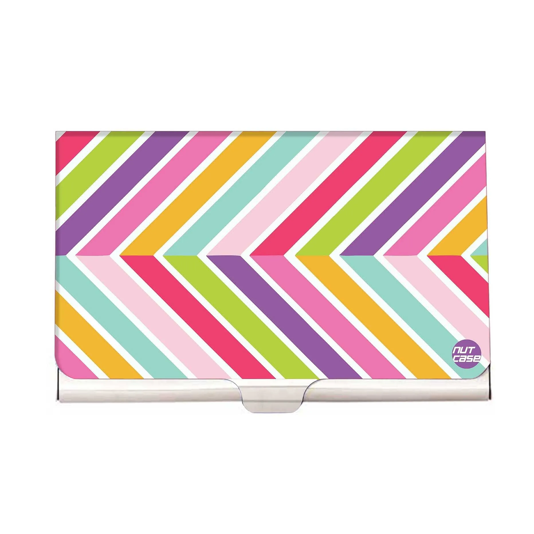 Designer Visiting Card Holder Nutcase - Pastels Chevron
