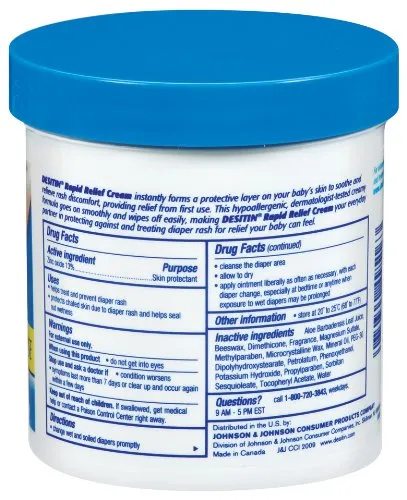 Desitin Rapid Relief Cream Large Jar 16 oz