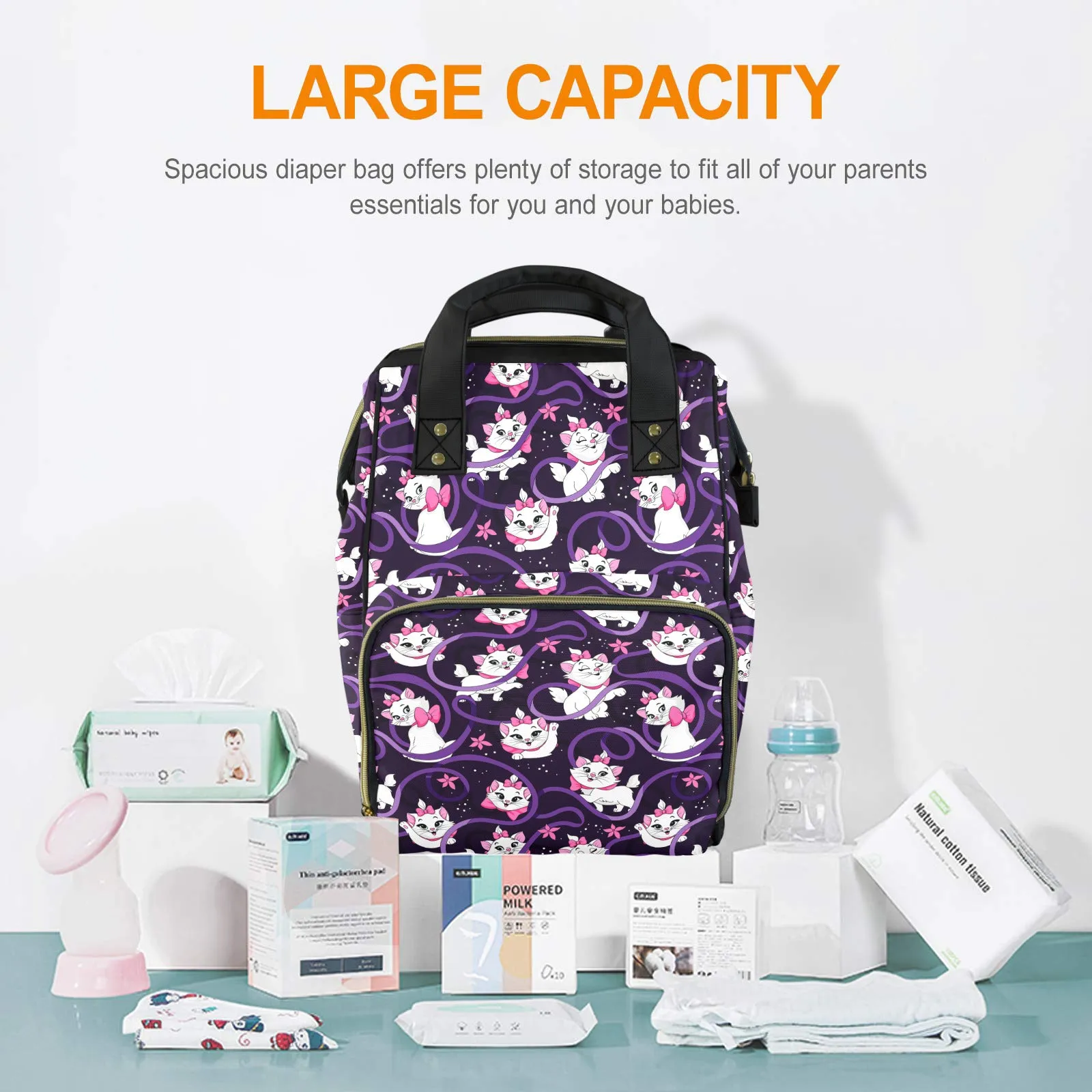 Disney Aristocats Marie Because I'm A Lady Multi-Function Diaper Bag