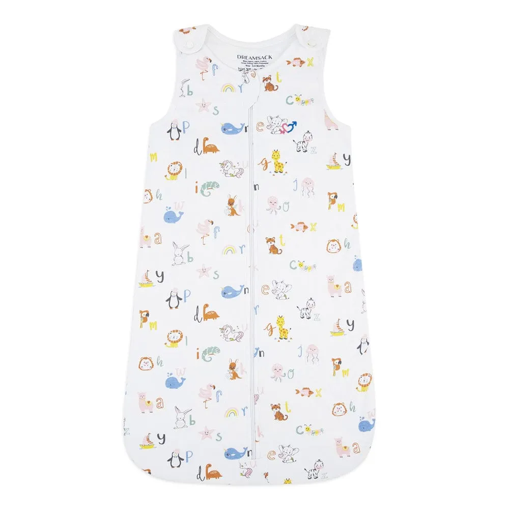 Dreamsack Cotton Sleep Sack, Quilted Layer, Size (6  months), TOG 1.5, Alphabet