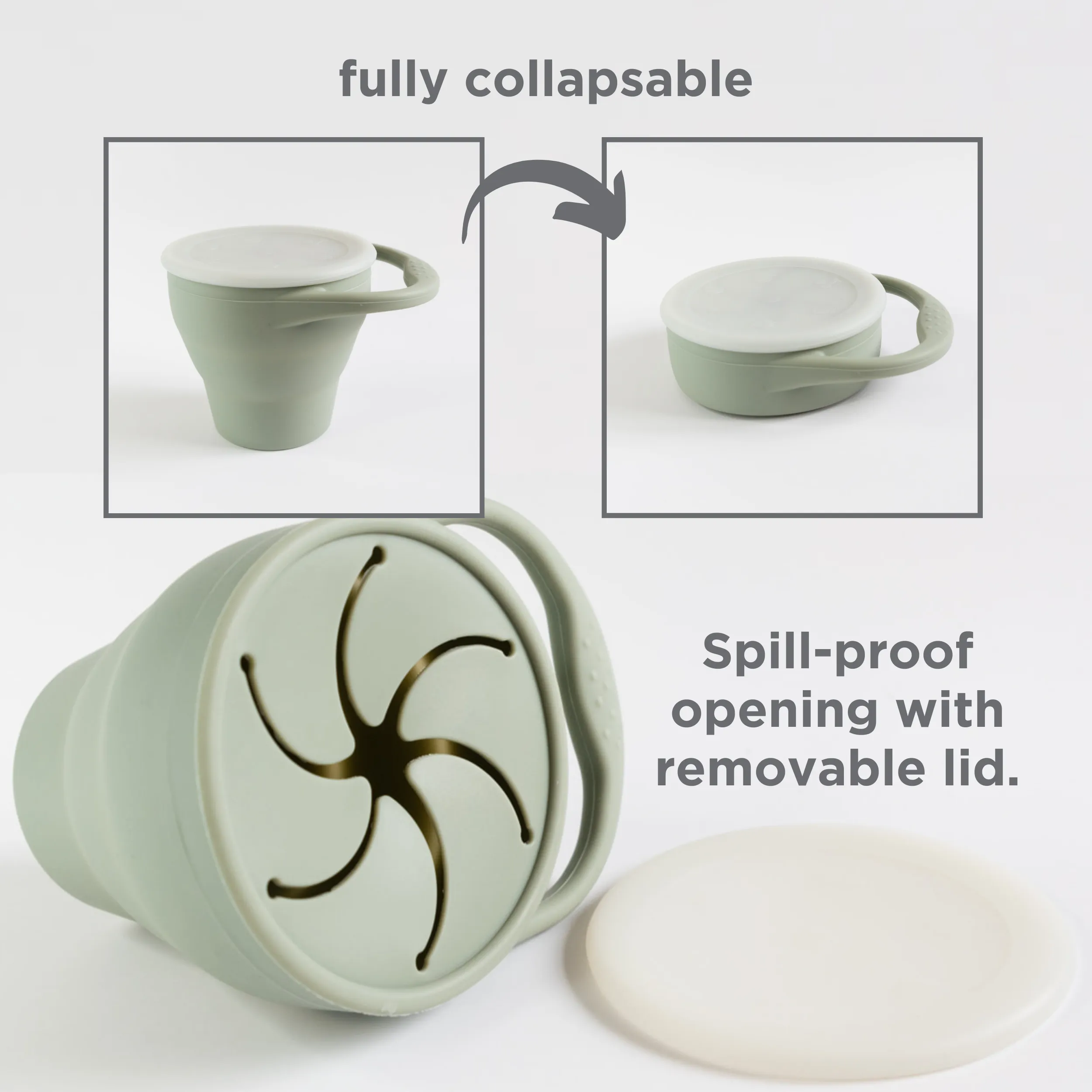 Dusty Rose Collapsible Snack Cup