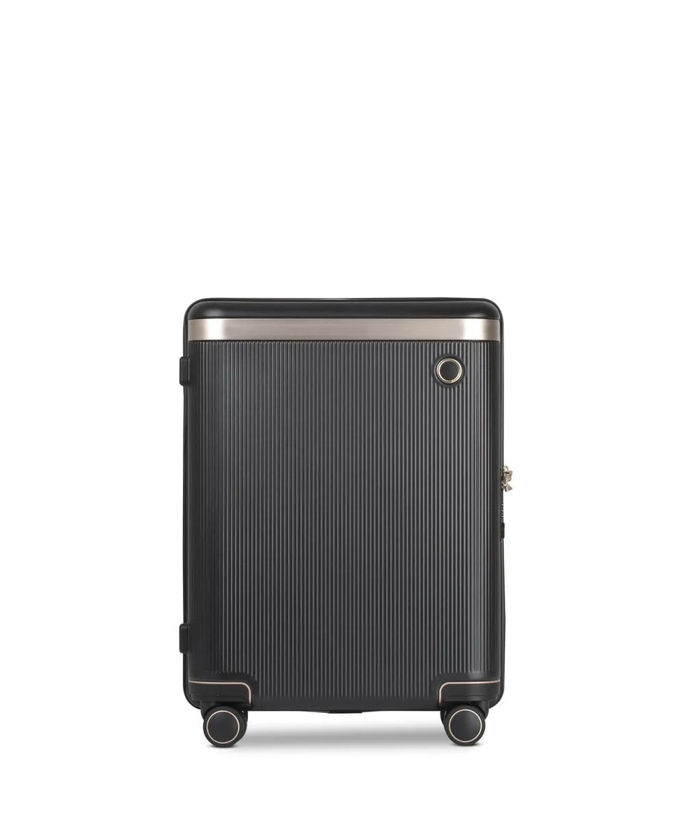 Echolac Dynasty 20" 4 Double Wheel Cabin Luggage Trolley Black-Gold - PC142 20 BLK/ GLD