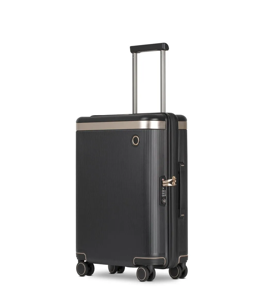 Echolac Dynasty 20" 4 Double Wheel Cabin Luggage Trolley Black-Gold - PC142 20 BLK/ GLD