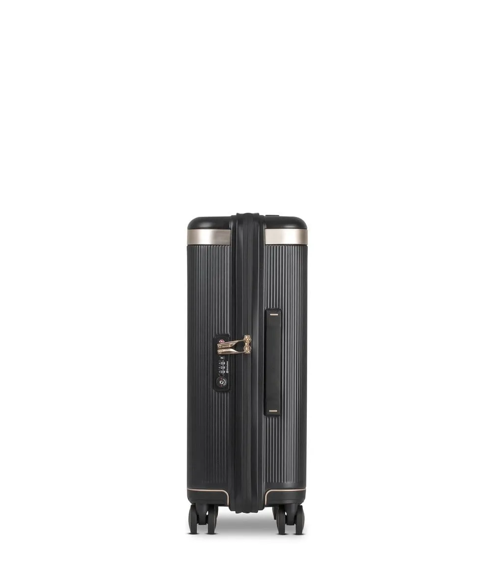 Echolac Dynasty 20" 4 Double Wheel Cabin Luggage Trolley Black-Gold - PC142 20 BLK/ GLD