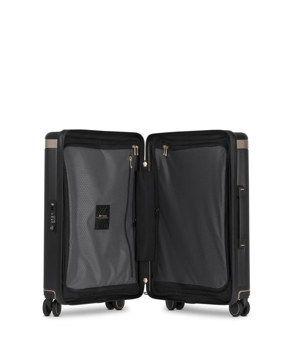 Echolac Dynasty 20" 4 Double Wheel Cabin Luggage Trolley Black-Gold - PC142 20 BLK/ GLD