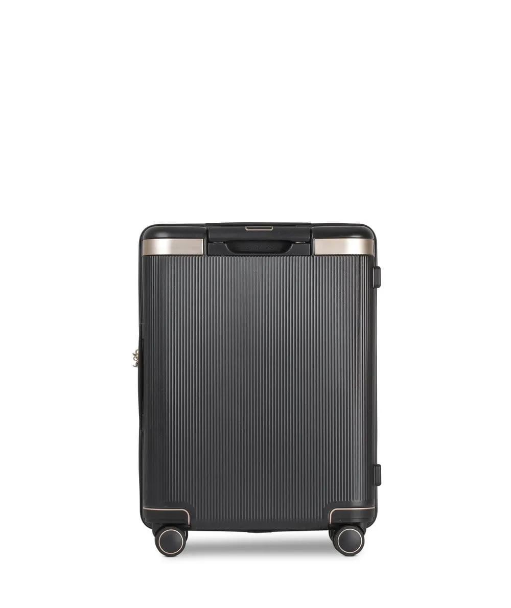 Echolac Dynasty 20" 4 Double Wheel Cabin Luggage Trolley Black-Gold - PC142 20 BLK/ GLD