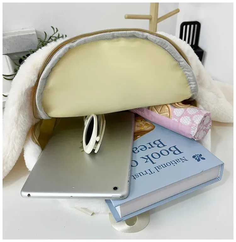 Floppy Bunny Ear Plush Book Bag