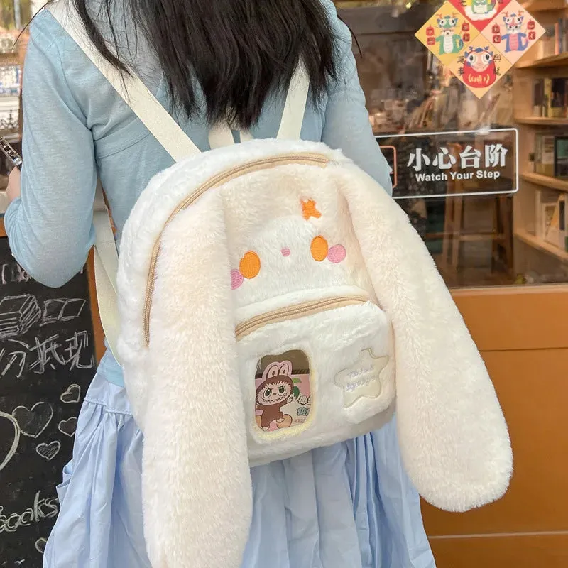 Floppy Bunny Ear Plush Book Bag