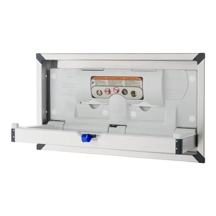 Foundations Horizontal Clad Stainless Steel Commercial Baby Changing Station - Surface Mount