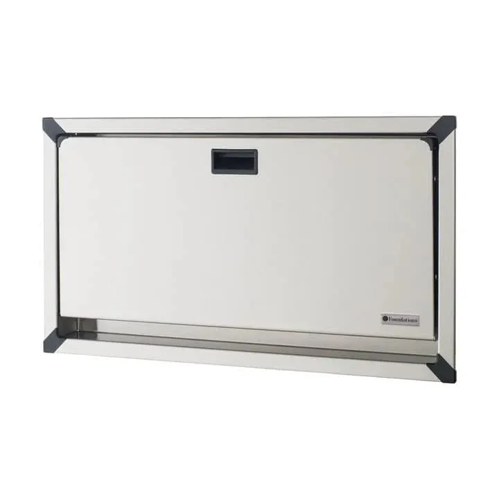 Foundations Horizontal Clad Stainless Steel Commercial Baby Changing Station - Surface Mount
