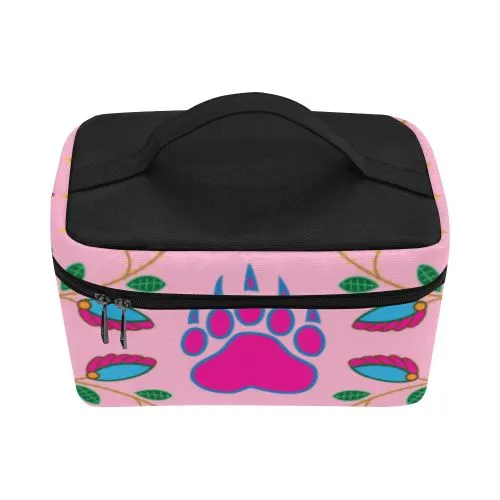 Geometric Floral Fall-Sunset Cosmetic Bag/Large