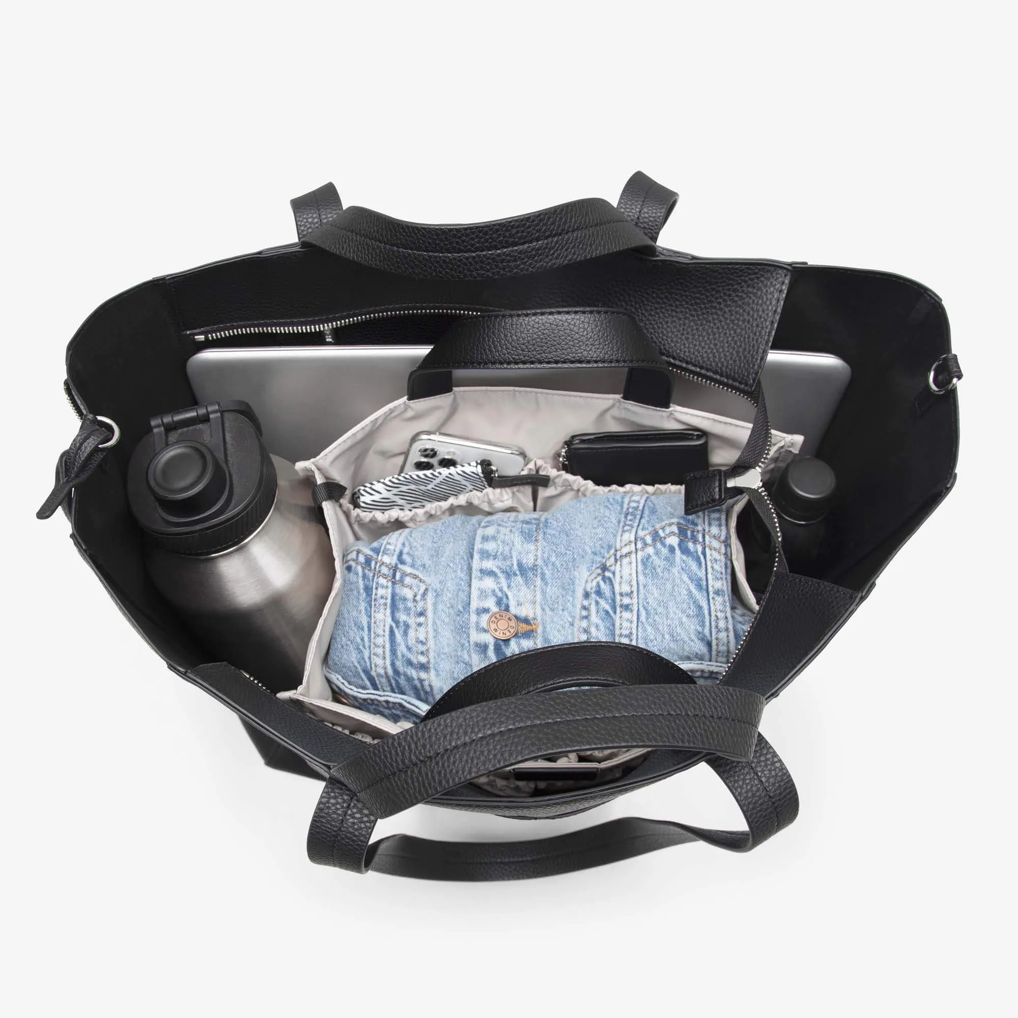 Ida Tote   Organiser (Vegan) Black