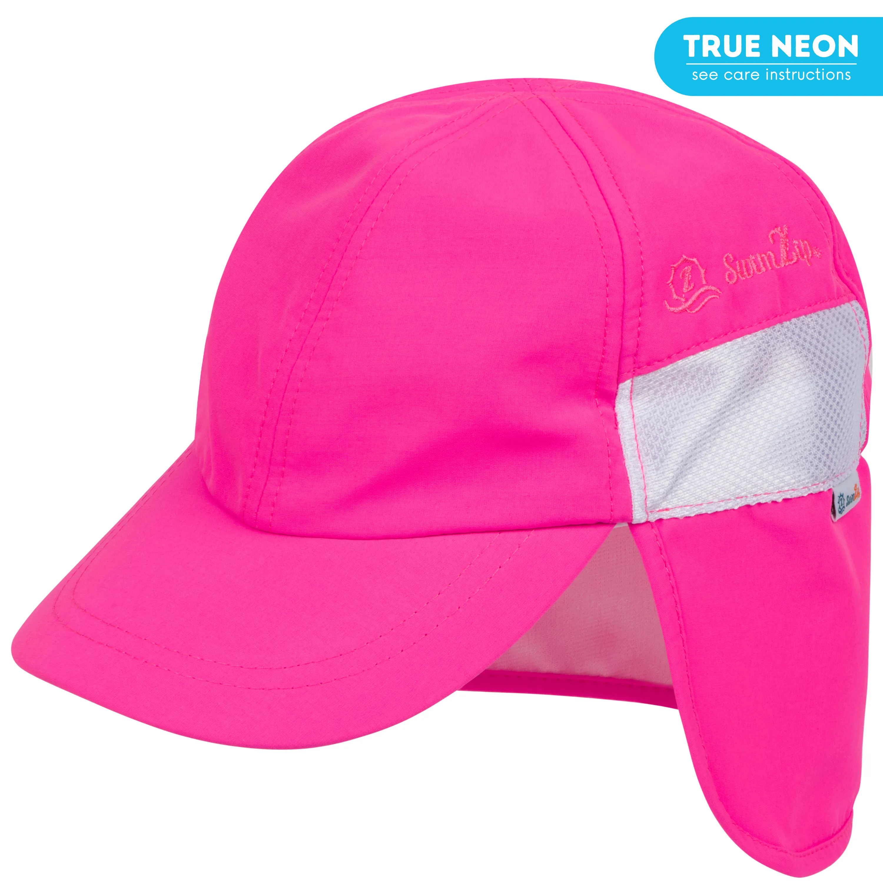 Kids Flap Hat | Neon Shocking Pink