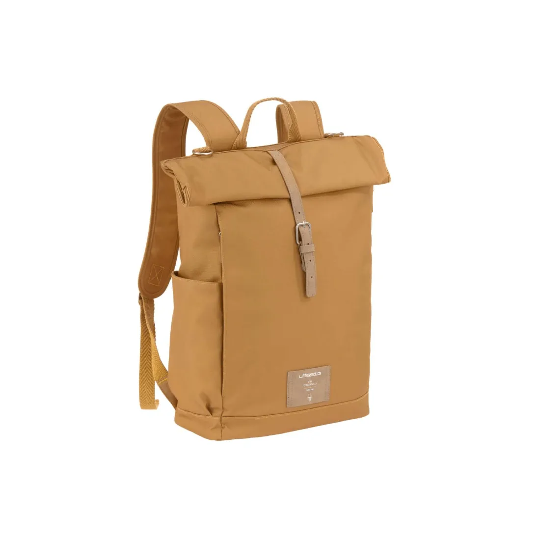 Lassig Rolltop Diaper Backpack- Curry