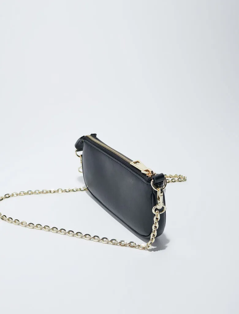 Leather clutch bag