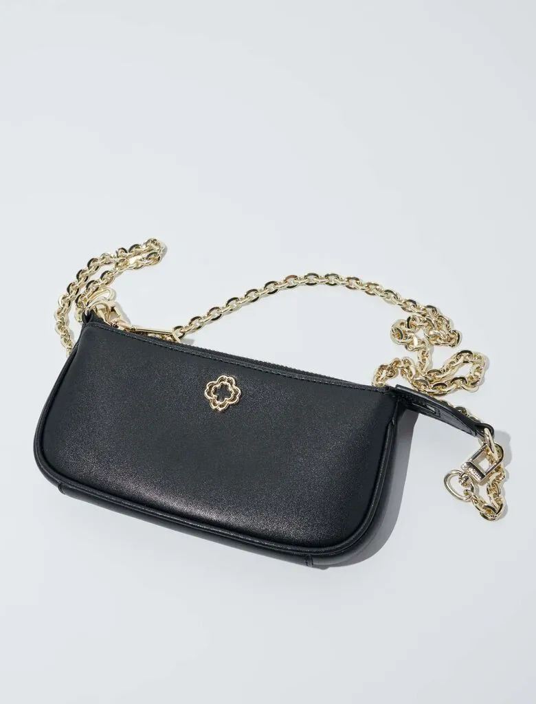 Leather clutch bag